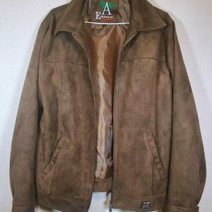 EMPORIO COLLEZIONE L Faux Suede Brown Men's Jacket